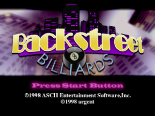 Backstreet Billiards back cover for Playstation
